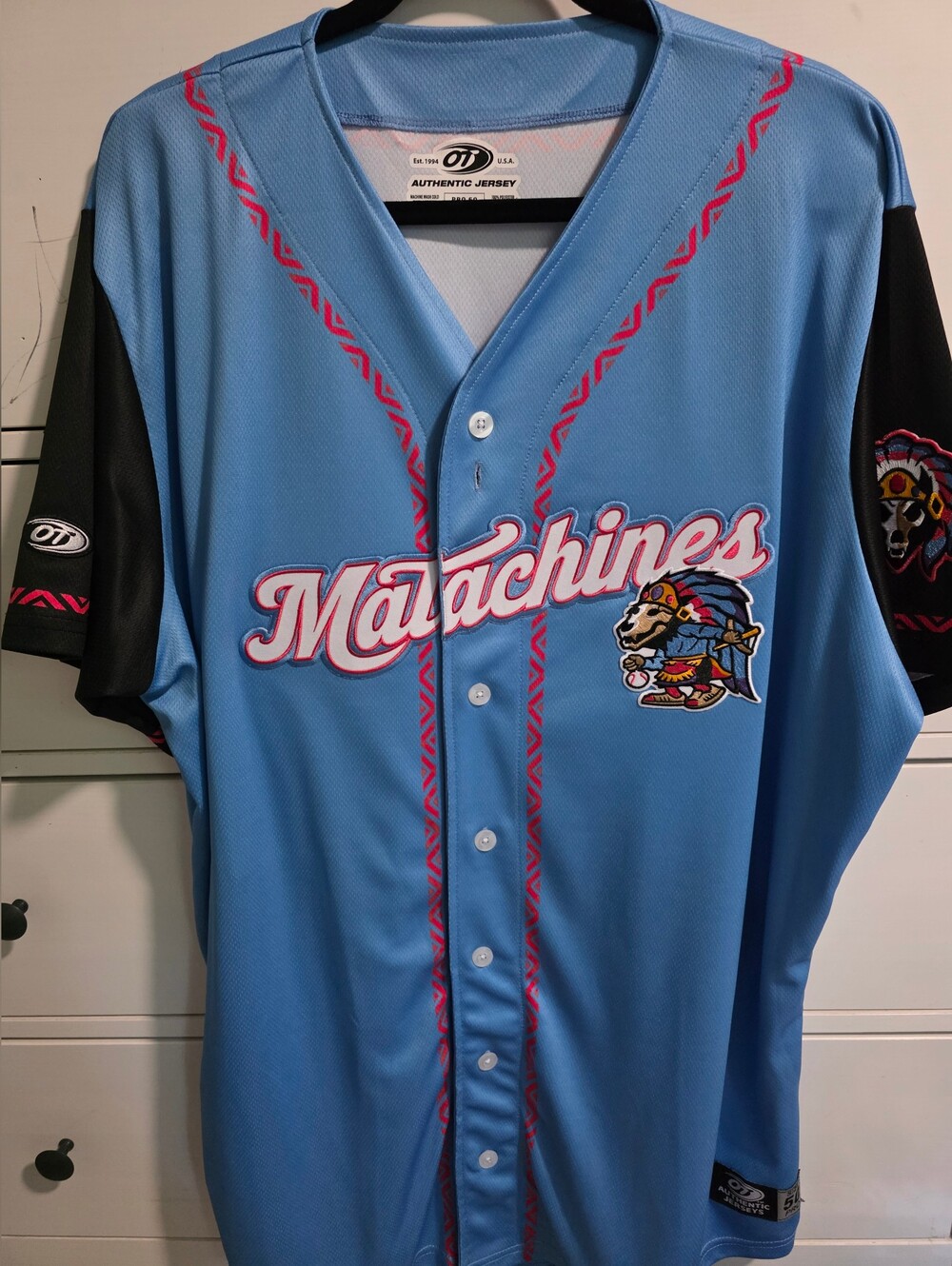 EL PASO CHIHUAHUAS ♤ BLACK MATACHINES JERSEY ♤ BRAND NEW ♤ SIZE 50 (XL) ♤ RARE!